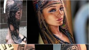 Татуировка с изображением лица девушки Татуировка Женщины в Короне